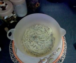 linguine con crema di porcini