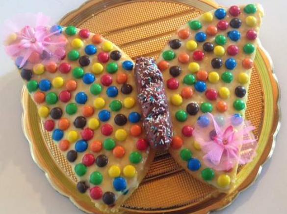 Torta farfalla con crema al limone