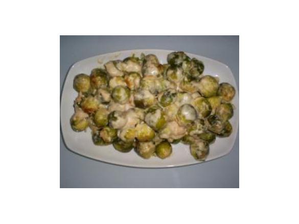 Cavolini di bruxelles alla crema di prosciutto