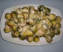 Cavolini di bruxelles alla crema di prosciutto