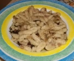 Gnocchetti  al radicchio e pancetta