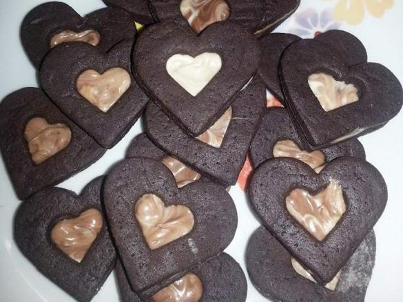 Biscotti "doppio cuore" ripieni
