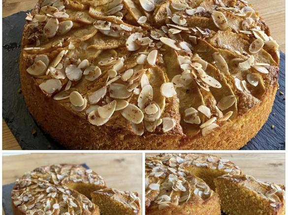 Torta soffice mele, carote e mandorle