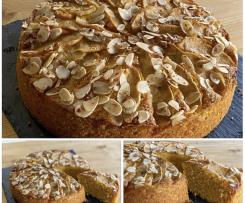 Torta soffice mele, carote e mandorle