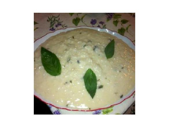 Risotto scamorza e basilico