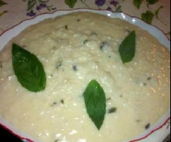Risotto scamorza e basilico
