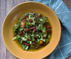 Minestrone di verdure con fagioli rossi