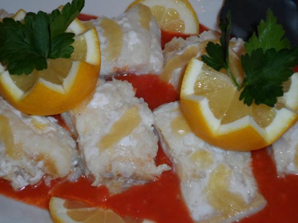 baccalà al sugo e limone