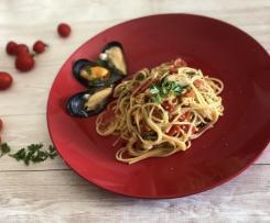 Spaghetti risottati con cozze