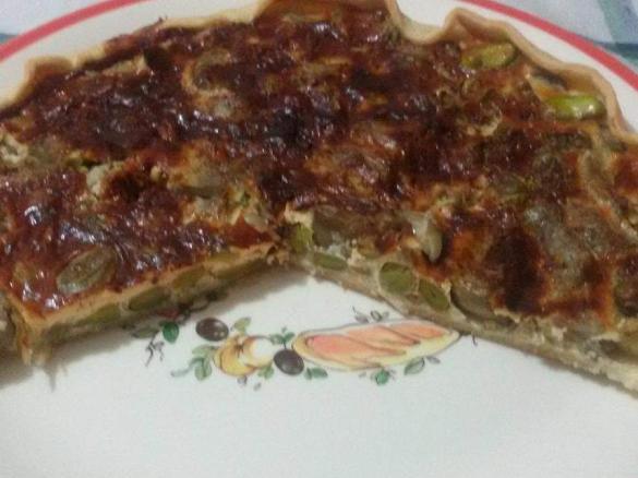 Quiche di fave carciofi e pecorino