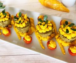 Tortini di zucchine su mousse di carote “Contest monoporzione Varoma”