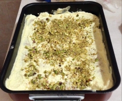 Tiramisù all'arancia e pistacchi