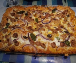 pizza di zucca per hallowen