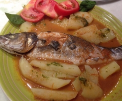 Spigola a s'acqua macca