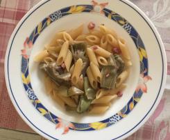 Pasta ai carciofi e pancetta light