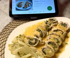 Involtini di maiale con finocchi prezzemolati