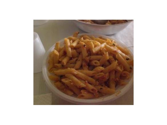 Pennette al sugo di merluzzo