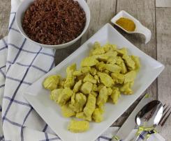 pollo al curry con riso rosso