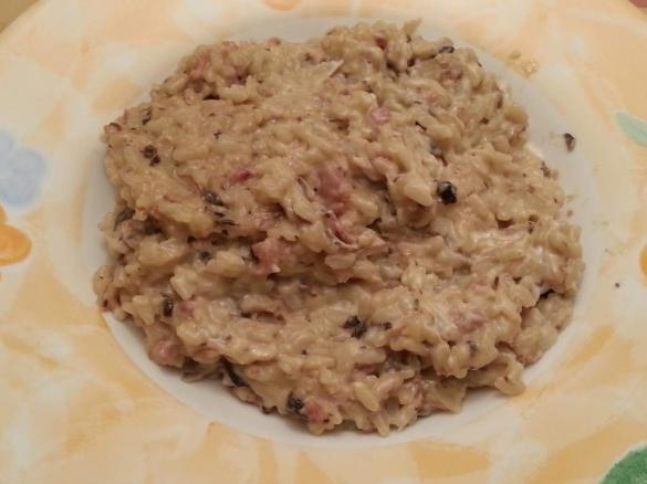 Risotto ai 2 formaggi e funghi