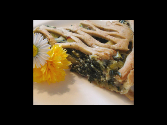 Torta salata alla rucola e taleggio