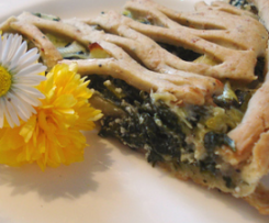 Torta salata alla rucola e taleggio