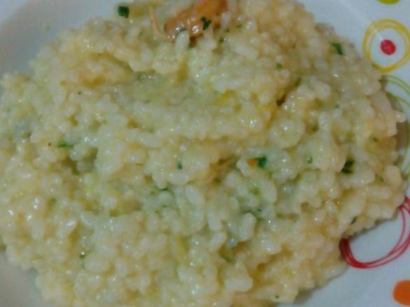 Risotto alle capesante al profumo di porri