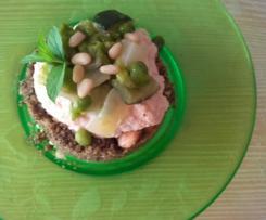 Sbrisolona Salata con Spuma di Ricotta & Dadolata di verdure (Senza Glutine) -contest stuzzichini-