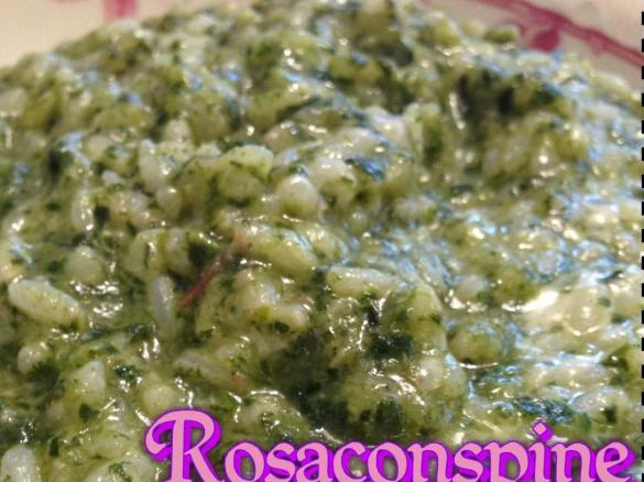 Risotto spinaci prosciutto e galbanino