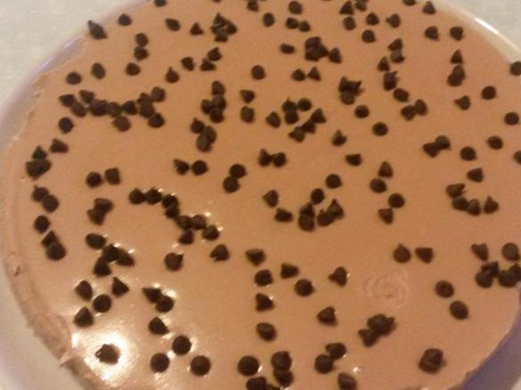 Torta fredda con ricotta nutella e gocce di cioccolato