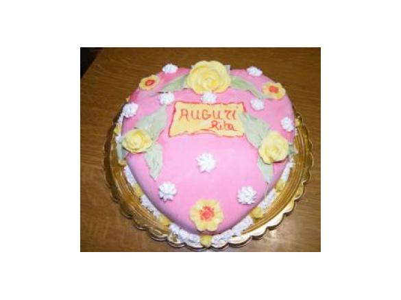 Torta a forma di cuore in PDZ setosa