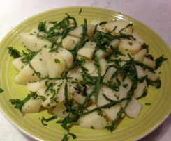 Patate al verde con asparagi selvatici