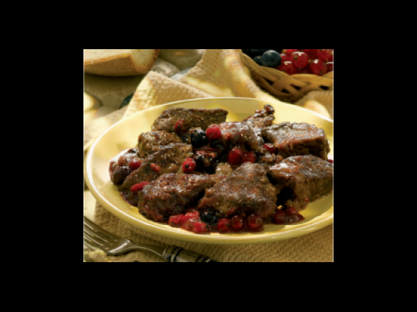 Tocchetti di cervo ai frutti di bosco