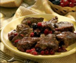 Tocchetti di cervo ai frutti di bosco