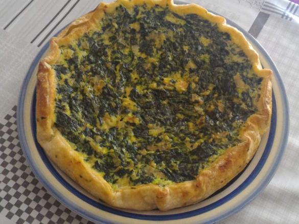 Quiche senza glutine con tacchino, spinaci e curry