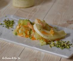 Insalata di seppioline, gamberi e verdure