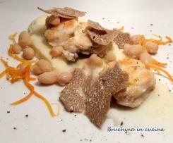 Coda di rospo con purè e tartufo
