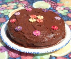TORTA DELLA NONNA GLASSATA AL CIOCCOLATO
