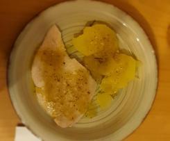 Fettine di tacchino e patate al varoma