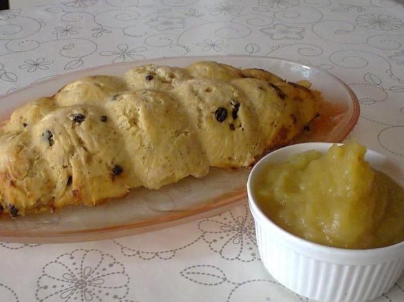 Sformato di baccalà con salsa di mele