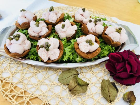 Canestrelli con mousse al prosciutto "Contest Stuzzichini".