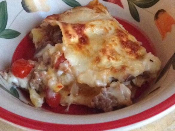 Lasagne alle melanzane e pomodorini