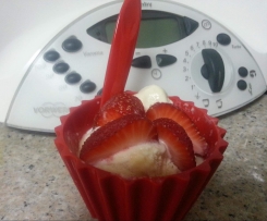 Gelato fior di miele ai pezzi di frutta