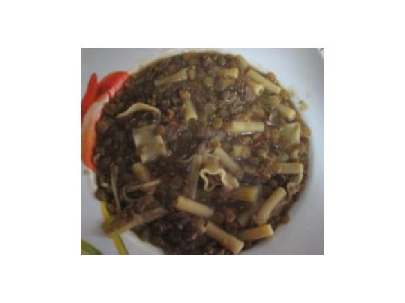 Minestra di lenticchie e pasta mista