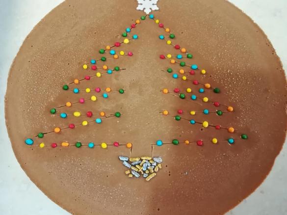 Torta tre cioccolati natalizia