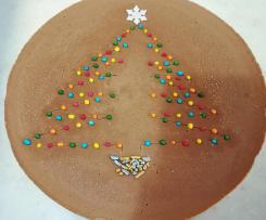 Torta tre cioccolati natalizia