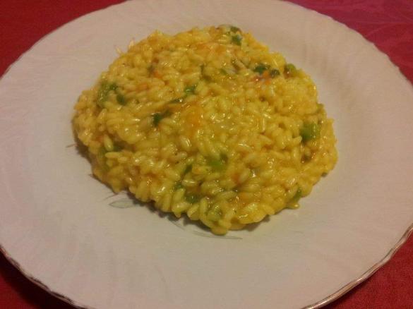 Risotto ai fiori di zucchina e zafferano