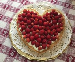 Cuore di cioccolato bianco, ricotta e lamponi - Contest Festa della Mamma