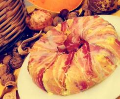 Corona di riso autunnale a vapore con zucca, noci e speck - contest timballi di riso