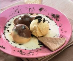Gelato al cioccolato e alla vaniglia
