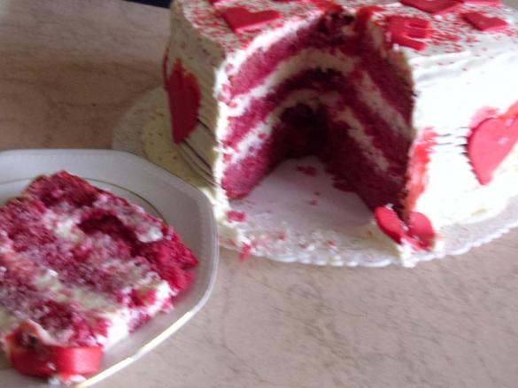 Red velvet cake con glassa al mascarpone